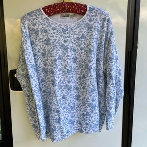 Basic Editions knit in large with blue flowers